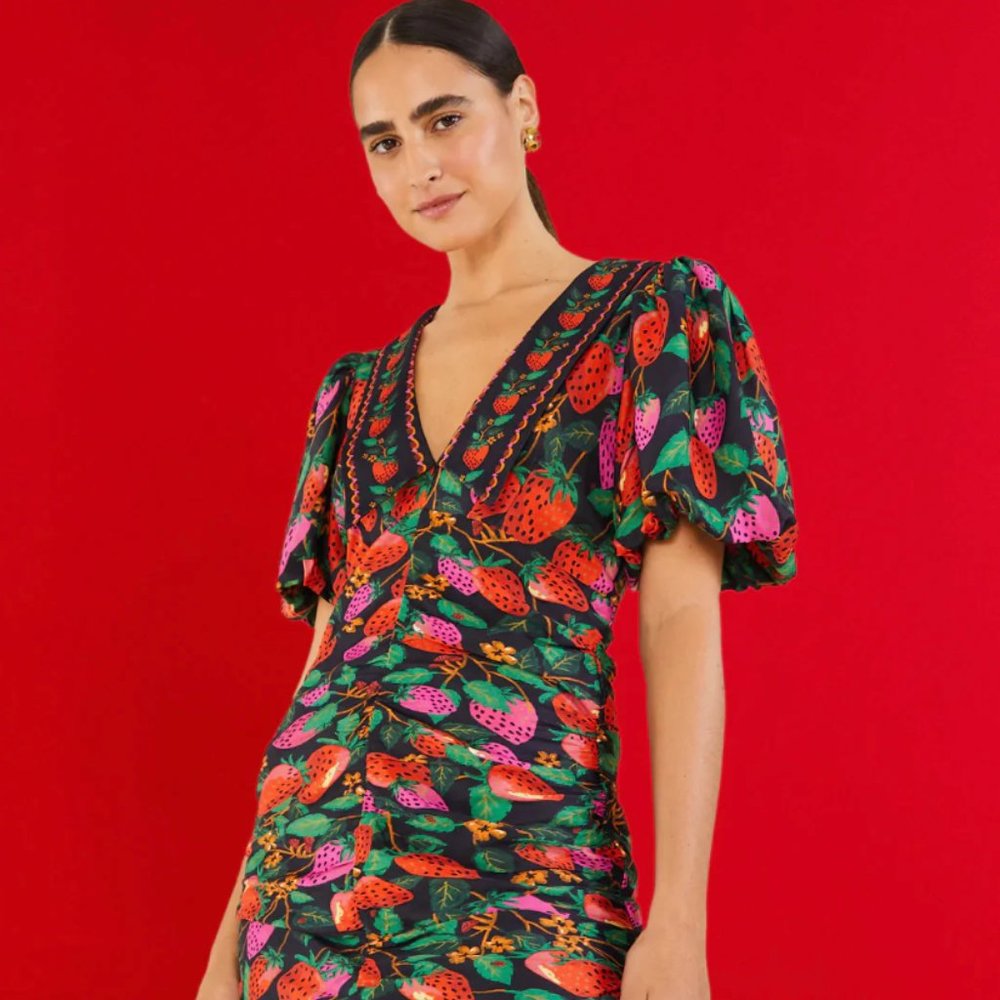 FARM RIO Lady Strawberry Lenzing™ Ecovero™ Viscose Mini Dress